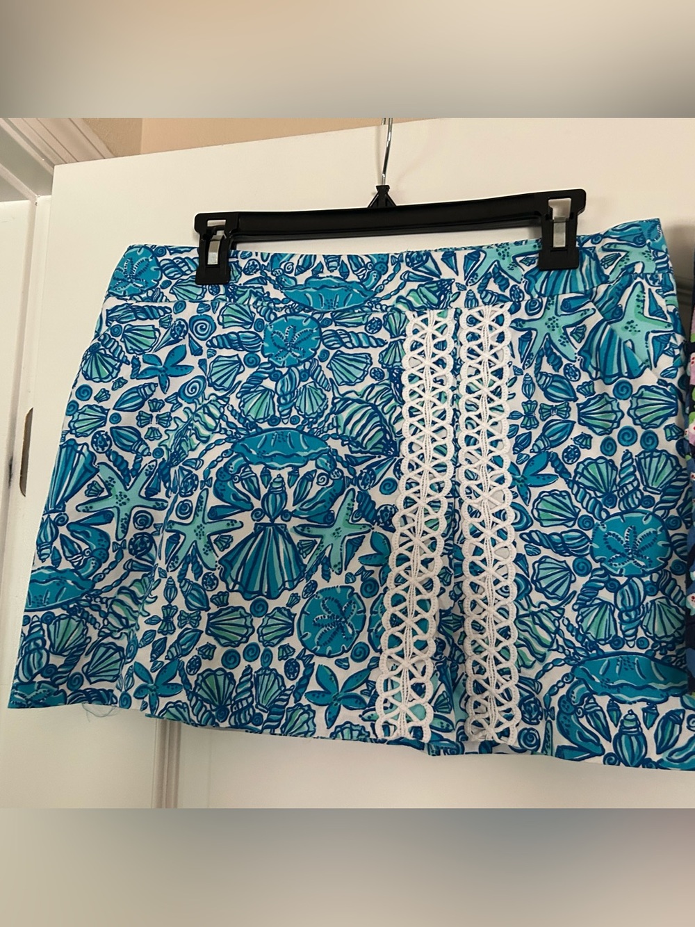 Lilly Pulitzer Jarvey Skort Shorley Sailors Valentine Mini Skirt Lace Detail